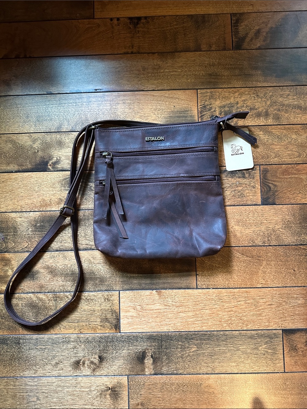Brown Leather Crossbody Bag